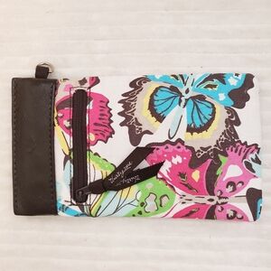 Thirty One Colorful Butterfly Print Pinch Top Eyeglass Case NWT